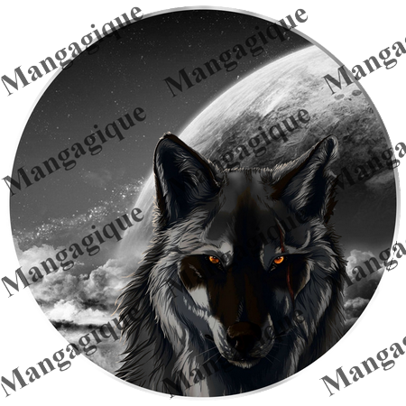 Modèle logo Loup Mangagique V 01